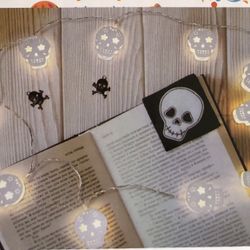 Day of the Dead Sugar Skull LED Light Set, 10-Lights.