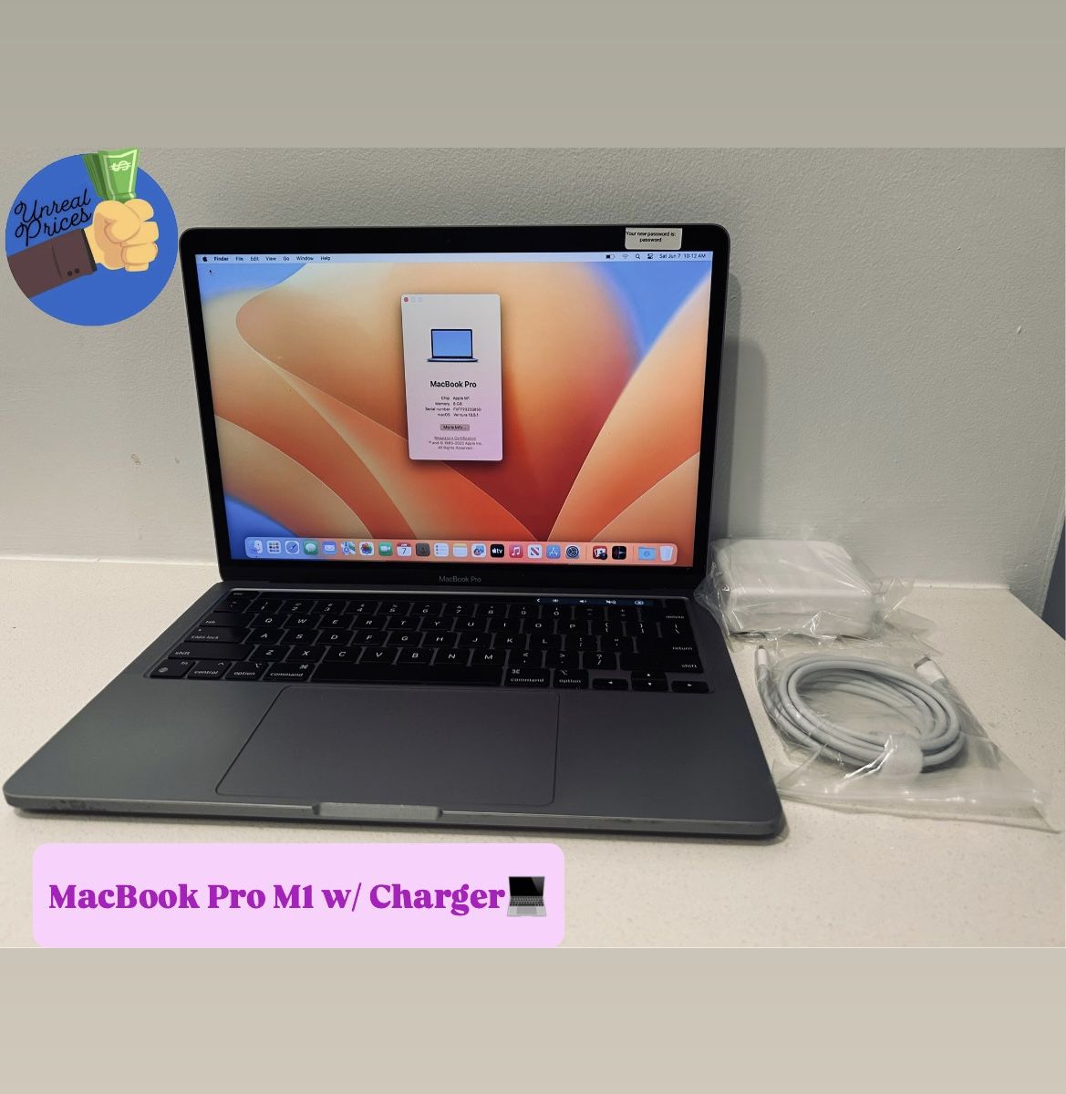 Apple MacBook Pro M1 Laptop w/ Box & Charger 💻