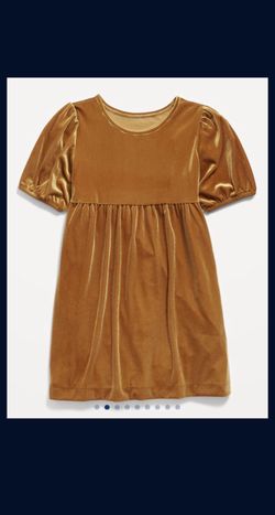 New Old Navy Girl Dress Gold Color Size S 6/7