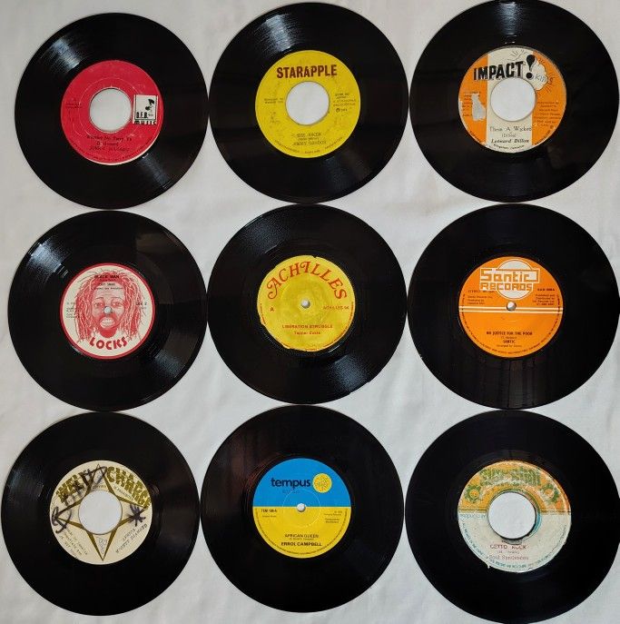 1970s Reggae 45 Lot of 9 Cleaned & Tested Lot A