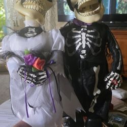 Matrimony Skeletal Groom And Bride Halloween Couple 