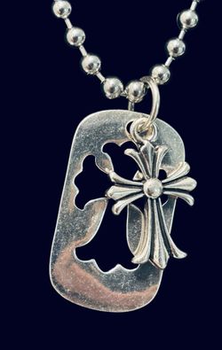 Chrome Hearts Style 1998 925 Cross Pendant (1.5” x 1”) with 25.5