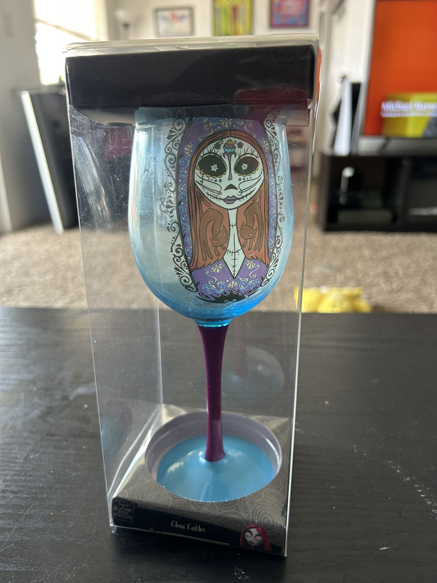 The Nightmare Before Christmas Day of the Dead Sally Glass Goblet