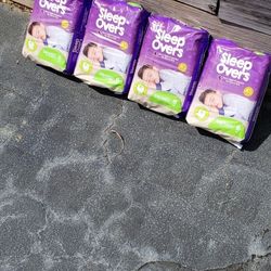 4 Packs Pull Up S/m Sleep Overs  4 For 10