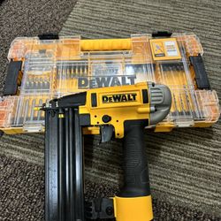 Dewalt 18-gauge pneumatic brad nailer & 120pc Drill Bit Set $140