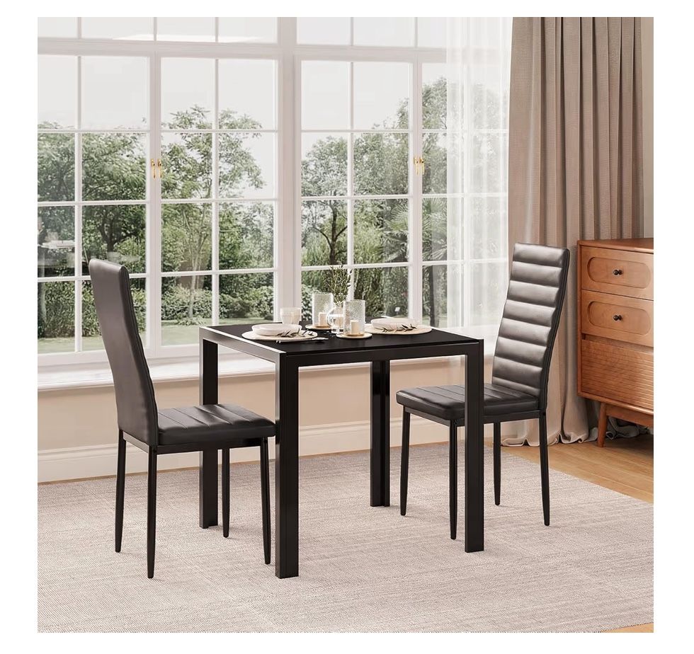 Piece Glass Dining Table Set