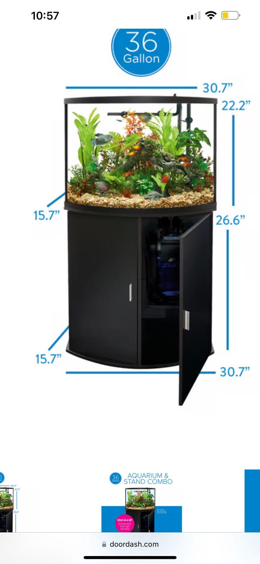 fish tank with cabient 