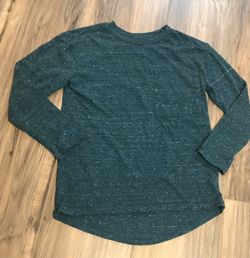 6/7x Cat & Jack L/S green confetti blend pocket shirt - $5!!