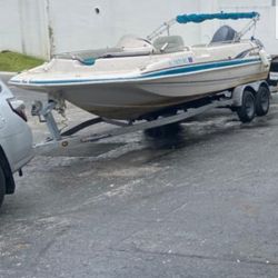  Hurricane 21 F , GS 201 Fun- Deck Boat 2003+the 4 Wheel Trailer 5000 Pound + New Led + GPS 