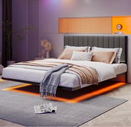 Queen Bed Frame With LED New In Box