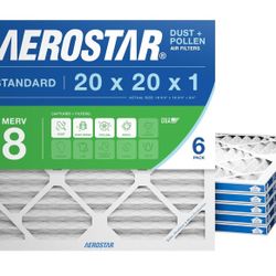 New in box Aerostar Merv 8 20x20x1 High Efficiency Pleated HVAC, Furnace & Air Conditioner Filters