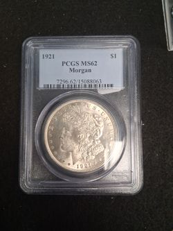 1921 Morgan Silver Dollar PCGS MS62