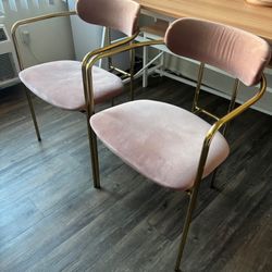PINK CHAIRS GOLD DETAIL