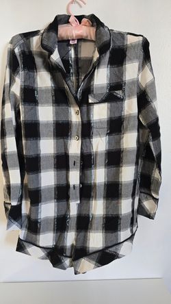 Victoria's Secret Plaid Romper Black White Gray XS