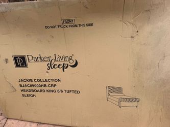 Parker Living Jackie King Tufted Sleigh Headboard