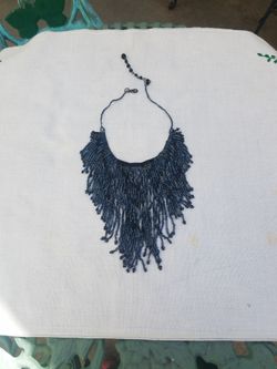 Black And Grey Beaded Neclace