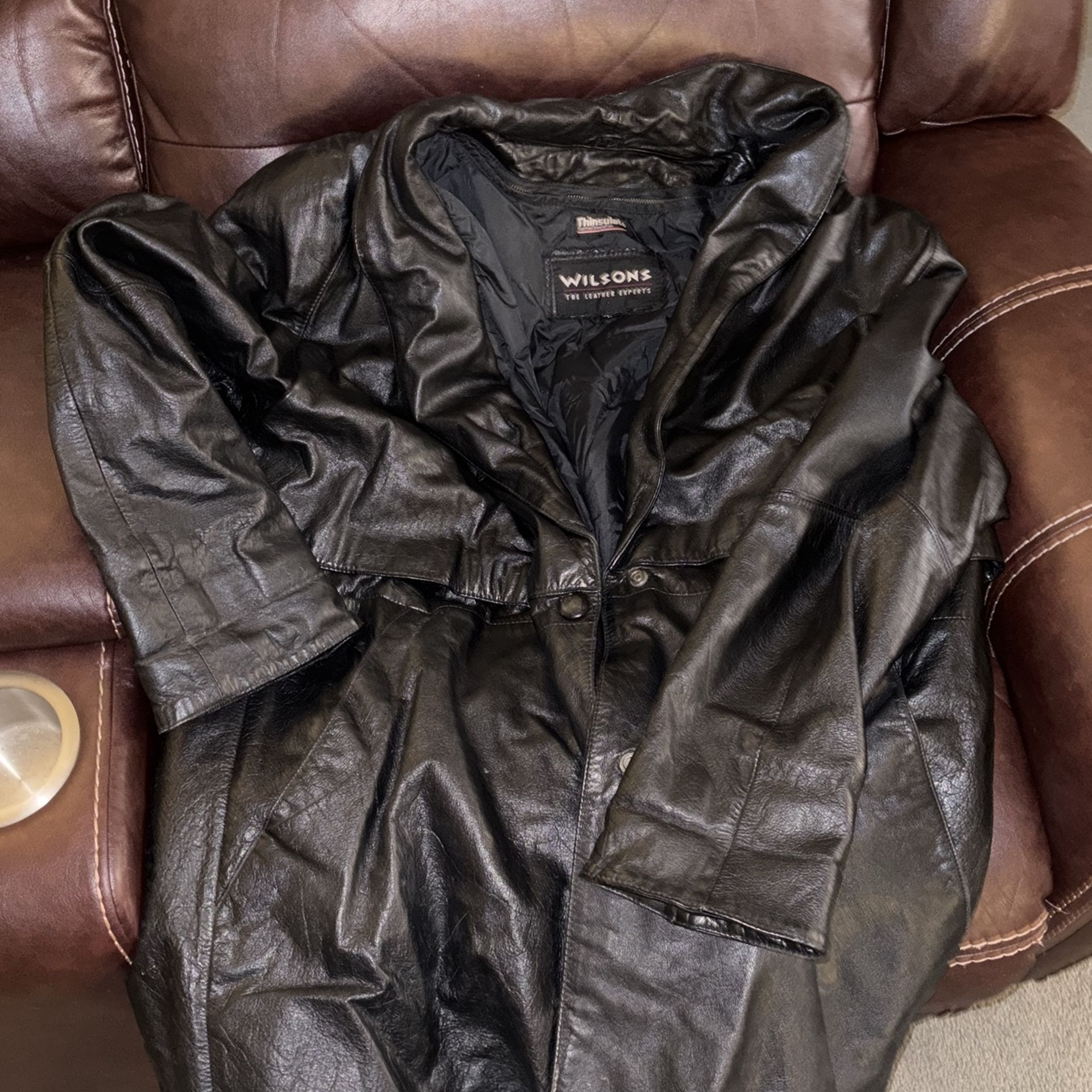 Leather Coat Large