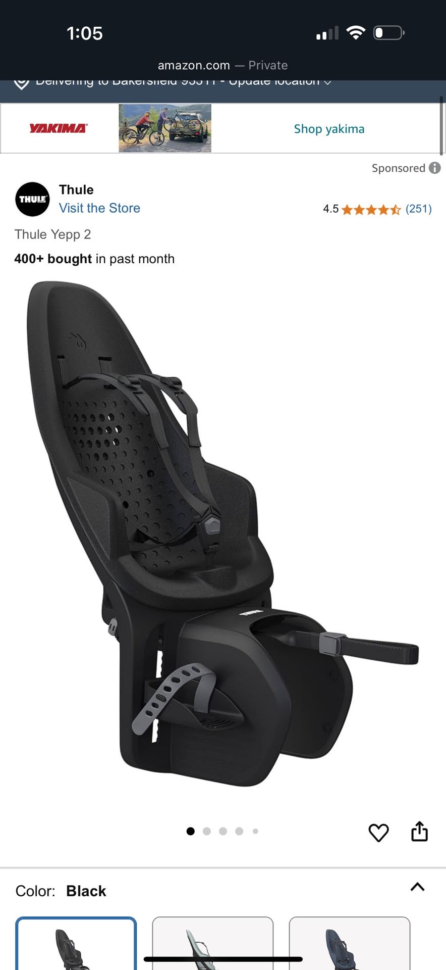Thule Yepp 2 Kid Bike Seat