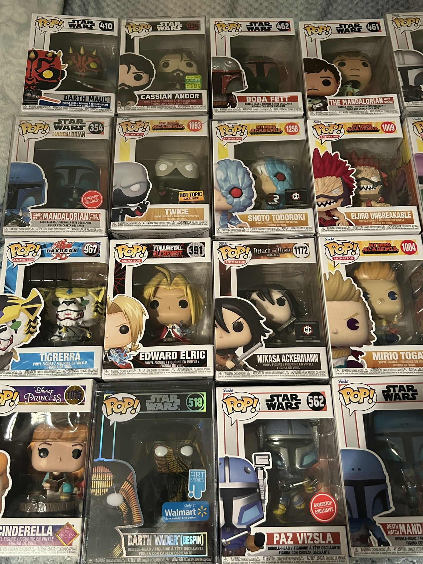 Funko Pops Anime And Starwars