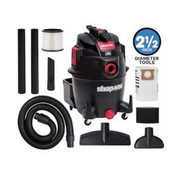 Shopvac Shop-Vac 14 gallon 5.5 peak HP wet dry vacuum has many features for any cleaning task. Use for wet or dry pick up in garages, attics, basement