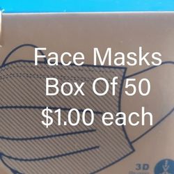 Face Masks - Dust Masks - Sealed Box Of 50 Masks - Many Available - Level 2 Protection
