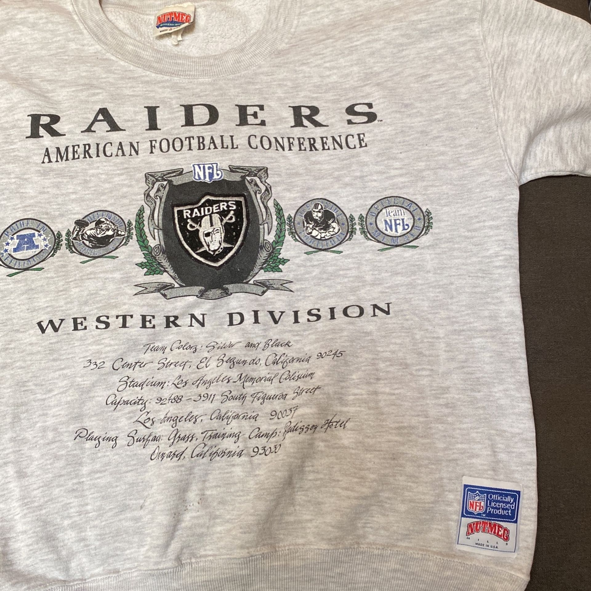 Vintage Oakland Raiders Nutmeg Sweatshirt for Sale in Watsonville, CA -  OfferUp