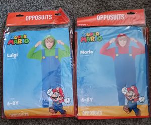 Super Mario & Luigi Kids Onesie Halloween Costume Set