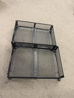 2 Foldable Under Bed Storage with Wheels Space-saving