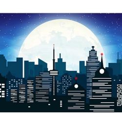 Cartoon City Theme Back Drop