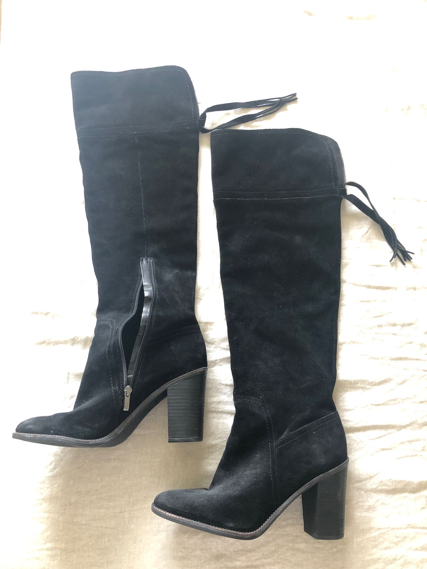 Black suede over the Knee boots Women’s Size 12