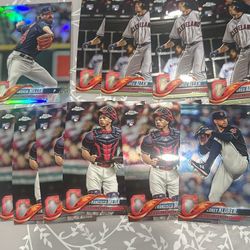 2018 ToppsChrome Rookie RC Indians Lot,Miller refractor,Meja,Kluber,Allen