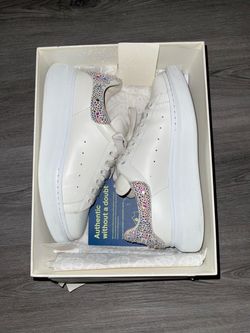Alexander McQueen “White Crystals” Size 7-7.5 In Men/ EU 40
