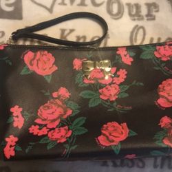 Betsey Johnson Floral Wristlet 