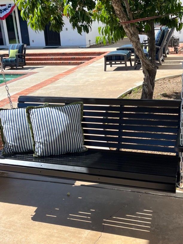2/3-Seater Wooden Porch Swing Black - PSX005BU/PSX0013BU