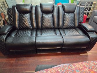 Black Reclining Sofa