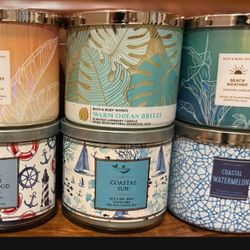 BATH AND BODY WORKS 3 WICK CANDLES $8 EACH!! Fire Sale!!!