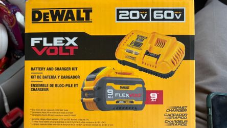 Dewalt, Flex Volt, battery and charger kit 9AH, 20 maxV 60 maxV