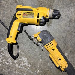 DeWalt Drill and Oscillating multi Tool corded