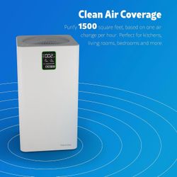 Kenmore Air Purifiers with H13 True HEPA Filter, Covers Up to 1500 Sq.Foot 24db SilentClean 3-Stage HEPA Filtration System, 5 Speeds for Home Large Ro