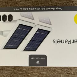 Wasserstein Solar Panel (2W 6V) Compatible with Arlo Ultra/Ultra 2, Pro 3/4/5s (2-Pack, 13.1ft/4m Cable, White) (Camera NOT Included)