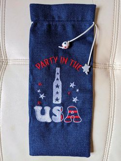 Blue, White And Red "Party in the USA" Bottle Holder