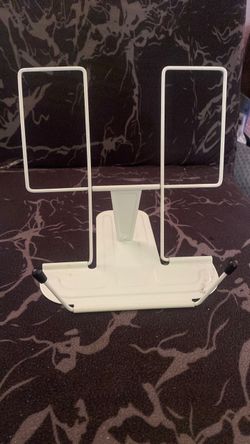 White Metal Book or paper / tablet Stand