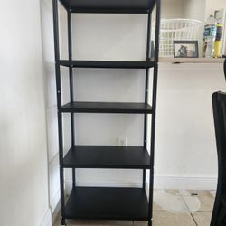 Black 5-Tier Storage Shelf