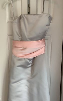 Light Grey Strapless Gown/shawl