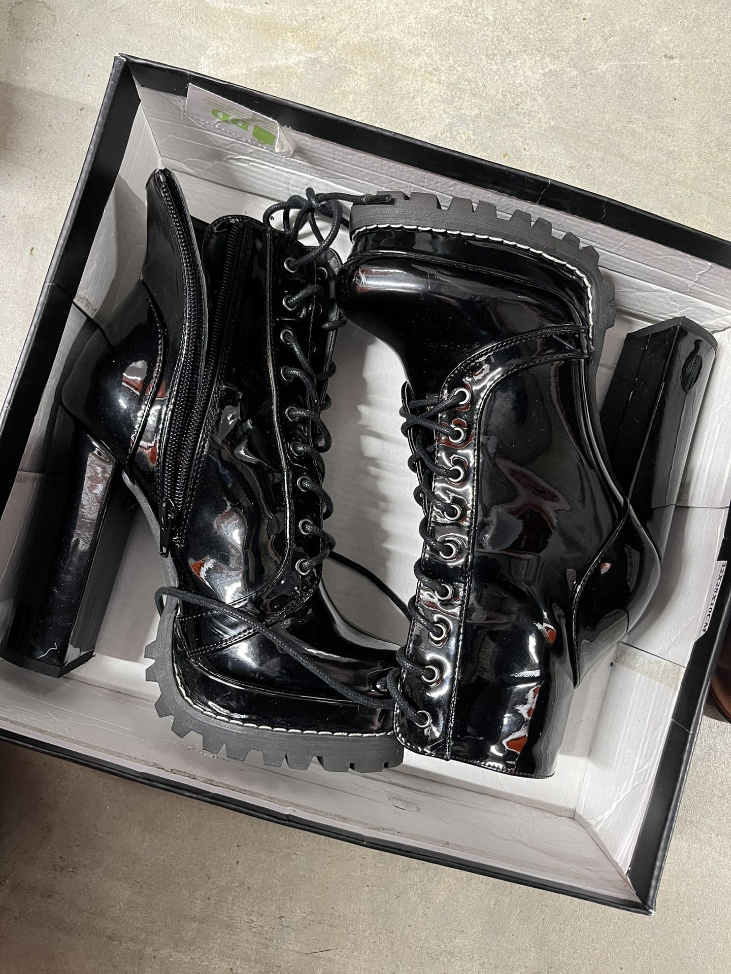 Black Platform Boot Heals
