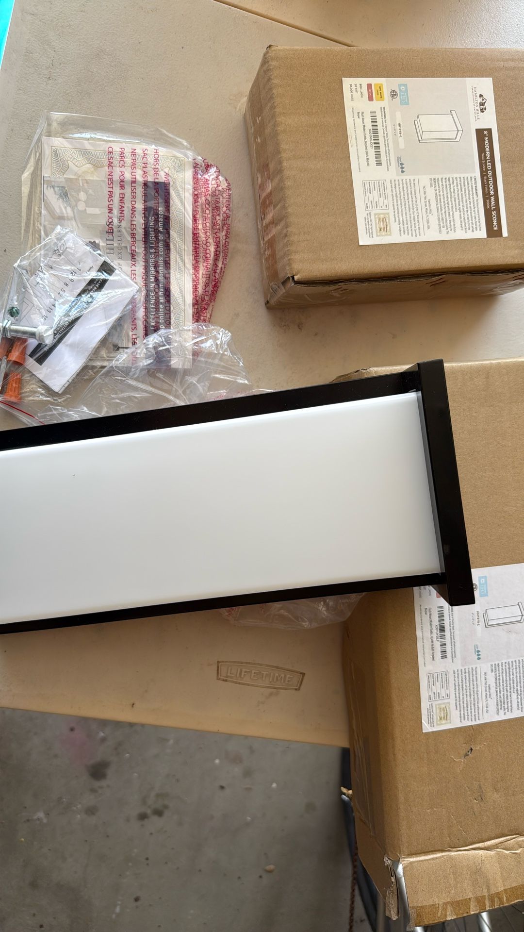 Modern Led Outdoor Wall Sconces Black Finish 3000 K