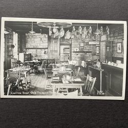 Postcard Coffee Shop, Old Talbott Tavern Bardstown, KY RPPC Posted 1955