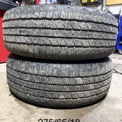 (2) - 275/65/18 Goodyear Wrangler Fortitude H/T Tires