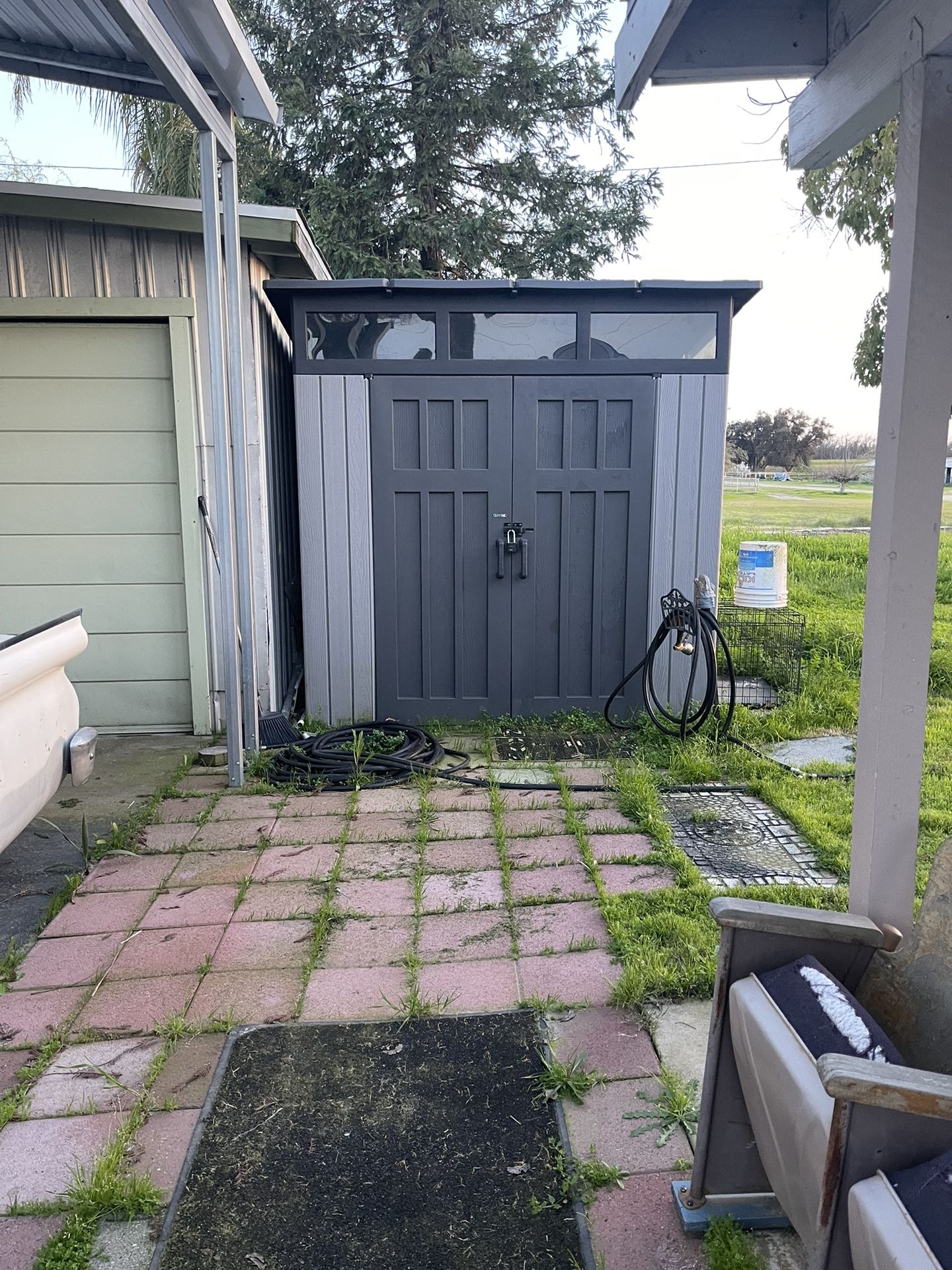 8x8 Lifetime shed. Purchased At Costco 2 Years Ago.