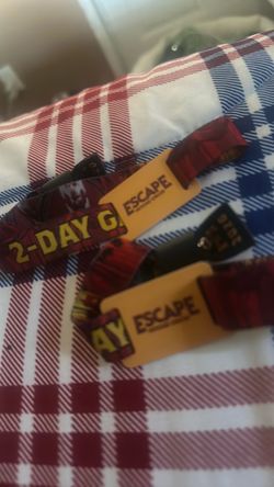 Escape 2-Day General Admission Wristbands x2